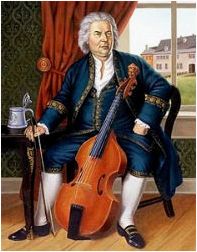 Иоганн Себастьян Бах с виолончелью