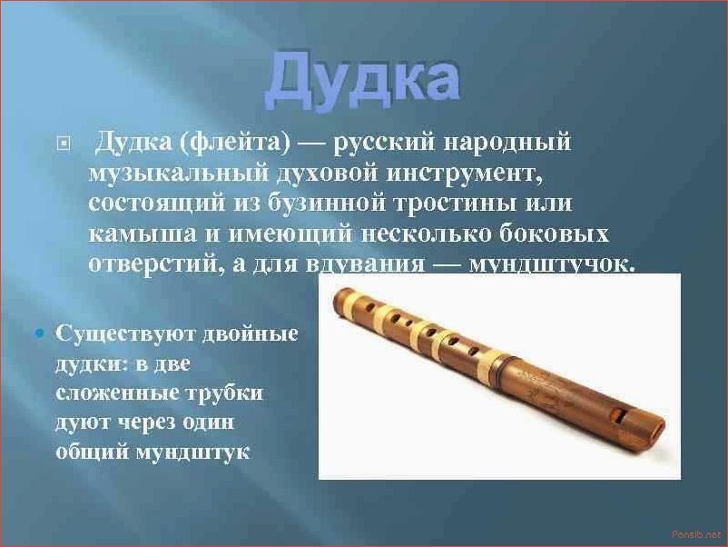 История дудки музыкального инструмента