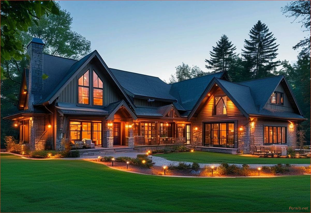 Идеи и решения для светового оформления фасадов и участков загородных домов