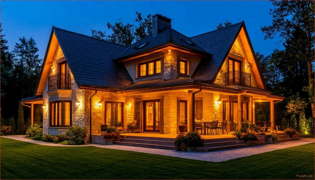 Идеи и решения для светового оформления фасадов и участков загородных домов